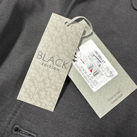 Canali 1934 Black Edition Black Wool Blend Jersey Blazer Men's Size 52R (US 42) - Picture 4 of 11